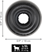 KONG Extreme Donut Dog Toy – Toughest Durable Natural Rubber Chew Toy for Power Chewers – Safe on Teeth & Gums, Fun Bounce & Roll for Indoor and Outdoor Play (Large/X-Large)