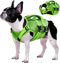 Kuoser Dog Life Jacket, High Flotation Reflective Dog Life Vest, Green, S | Adjustable Dog Lifejackets for Small Medium Large Dogs, Lifevest with Rescue Handle for Swimming, Boating, Lake, Beach & Pool