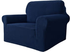MAXIJIN Stretch Chair Cover Chair Slipcovers with Arms, 1-Piece Couch Sofa Chair Covers for Living Room, Non Slip Armchair Cover (31"-46") Furniture Protector Dogs Pet Friendly (Chair, Navy Blue)