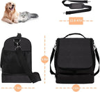 Dog&Cat Grooming Supplies Bag,Adjustable Compartments Grooming Bag for Pet | Wall Mounted Dog Grooming Bag/Cat Grooming Bag for Dog Clippers/Wipes/Hair Remover/Nail Trimmer/Brush/Comb/Shampoo