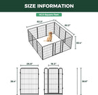 FXW Homeplus Indoor Dog Playpen, 40" H, 12 Panels, for Medium & Large Dogs | Stress-free play, Heavy-duty, Semi-open design, Easy setup, Threshold-free gate, Expandable, Patented