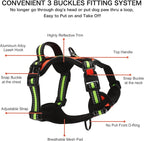 Petmolico No Pull Dog Harness Set,4 Leash Attchment Easy Control Handle Reflective Vest Dog Harness Small Breed Dogs Harness and Leash Set with Poop Bag Holder,Small-Orange