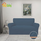 Easy-Going 100% Waterproof Oversized Loveseat Cover, Couch Cover for Sofa | Dual Waterproof Sofa Cover, Stretch Jacquard Sofa Slipcover, Leakproof Furniture Protector for Kids Pets Dog, Bluestone