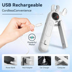 2-in-1 Quiet Electric Pet Nail Clipper & Grinder with Light for Dogs Cats | Dual LED Lights,3-Speed Grinder,Nail Clipping Splash Guard,Type-C Rechargeable,Quiet Design for Anxious Dogs & Cats