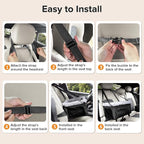 JOEJOY Deluxe Dog Booster Seat with Sturdy Metal Frame and Safety Leash for Small Pets up to 20 lbs - Portable Puppy Dog Car Seat with Thick Cushion and Storage Pockets for Small Dogs, Black