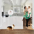 Reinforced 60" Wide Retractable Baby Gate with Reinforced Rods, 5 ft Retractable Dog Gate Indoor/Outdoor Baby Gate Retractable Gate - Bottom Anti-Escape, White | Indoor/Outdoor Retractable Dog Gate, Space-Saving, Easy One-Hand Operation, Scratch-Resist...