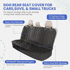 4Knines Back Seat Pet Cover for Dogs w/o Hammock – 54" Wide, Waterproof Car Seat Cover, Non-Slip, Heavy-Duty – Fits Cars, SUVs, Small Trucks – 2 Seat Belt & Latch Access – Back Seat Protector (Beige)