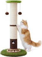Woochpet 34" Tall Cat Scratching Posts,Heavy Duty and Thicker Cat Scratcher | Protect Furniture,Modern Boho Cat Post,For Indoor Cats,Interactive Cat Toys
