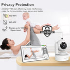 HelloBaby 4.3'' Video Baby Monitor with 30 Hours Battery, Remote Pan-Tilt-Zoom Baby Monitor No WiFi, Baby Monitor with Camera and Audio, Night Vision, ECO Mode, Two-way Talk, 8 Lullabies, 1000ft Range | Remote Pan-Tilt-Zoom, Baby Monitor with Camera an...
