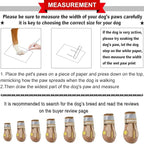 QUMY Dog Shoes for Hot Pavement, Dog Snow Boots & Paw Protectors for Winter | Dog Booties Medium Large Size Dogs, Water-resistant in the Rain, Outdoor Walking, Indoor Hardfloors Skid-resistant Sole Khaki