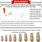 QUMY Dog Shoes for Hot Pavement, Dog Snow Boots & Paw Protectors for Winter | Dog Booties Medium Large Size Dogs, Water-resistant in the Rain, Outdoor Walking, Indoor Hardfloors Skid-resistant Sole Khaki