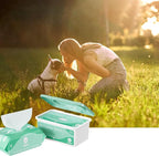 Natural Pet Grooming Wipes, 100 Fresh Counts, Extra Moist & Thick for Dogs & Cats, Puppies & Kittens