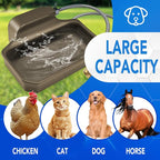 PETTEN Auto Fill Dog Water Bowl, Outdoor 1Gal/3.75L Automatic Dispenser | Auto-refill float valve,no electricity.3.75L for dogs/cats&livestock.3/4"GHT hose connection.Food-grade HDPE,durable
