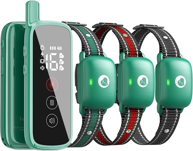 Touch-Screen Dog Shock Collar, 2600FT Range, IPX8 Waterproof | Dog Training Collar With Remote, Rechargeable E-Collar, Security Lock, Beep/Vibration/Shock Modes Fits All Breeds and Sizes