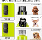 Bousnic Dog Nail Grinder with 2 LED Light - Super Quiet Pet Nail Grinder Powerful 2-Speed Electric Dog Nail Trimmer File Toenail Grinder for Puppy Small Medium Large Breed Dogs & Cats (Green)