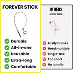 Forever Stick 2-Pack - The Unbreakable Cat Wand Toy, Durable Cat Toy Wand, Extra Long Cat String Toy, Cat Fishing Pole Toy for Bored Indoor Adult Cats, Cat Stick Toy, Cat Feather Wand, Cat Teaser Wand