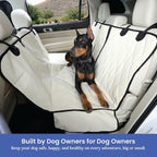 4Knines Dog Hammock – Rear Seat Cover for 60/40 Split Bench w/Armrest (Tan, Regular)