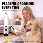 Quiet Dog Nail Grinder, 9-Speed Electric Pet Nail Trimmer with LED | Low noise, Safety sensor guard, 2 LED lights, USB rechargeable, Professional grooming, Sensitive paws, Dogs cats all breeds