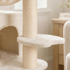 HUITREE 45in Cat Tree Tower with Big Condo for Indoor Cats,Cat Tower with Scratching Post,Scratching Board and Cat Toys,Multi-Level,Small Space,Transformer Cat Tree (338B)