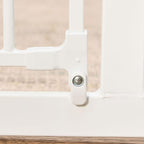 Regalo Safety 28"-76" Super Wide Configurable Baby Gate | Hardware Mounted, For Doorways & Open Spaces, For Babies, Toddlers & Pets, White, Tested & Trusted for 30 Years
