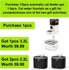 Automatic Cat Feeder,2.4G WiFi Automatic Dog Food Dispenser,Auto Dog Feeder with APP Control,5L Timed Auto Cats Food Dispenser w 2-Way Audio for Multiple Pet