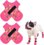 SCENEREAL Anti Slip Dog Socks to Prevent Licking Paws for Hardwood Floors | Double Sides Dog Shoes Boots & Paw Protectors for Hot/Cold Pavement, Dog Grippy Booties for Small Medium Large Senior Dogs