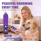 Quiet Dog Nail Grinder, 9-Speed Electric Pet Nail Trimmer with LED | Low noise, Safety sensor guard, 2 LED lights, USB rechargeable, Professional grooming, Sensitive paws, Dogs cats all breeds