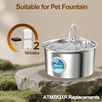 Cat Water Fountain Filter: 12 Cat Fountain Filter Replacement - 3 Months Set of Replacement Filters for GIOTOHUN KOOGMOON UMOCUOY IHOUONE HOOISE Pet Fountains - 6 Filters & 6 Sponges