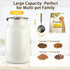 Dog-Cat Food Storage Container 40 lb/38 Qt, Large Stainless Steel Pet Food Bin with Airtight Lid & Scoop Included, Durable 304 Metal Storage for Dogs & Cats