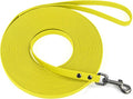 Wolfone Waterproof Dog Leash 50FT Long Line Recall Training Lead | 50FT Dog Leash Durable PVC coated long line with easy clean surface strong nylon core for recall training and outdoor use