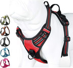 JUXZH Truelove No Pull Dog Harness with Easy Control Handle and 2 Leash Attachments,Reflective Adjustable Pet Vest