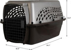 Petmate Dog Crates for Small Dogs & Cat Carriers, Two-Door Plastic Pet Kennel, Top & Front Loading, Made in USA, 24" For Pets Up To 15 lb, Pearl Tan | Plastic pet kennel made in USA, for small pups and kittens, dual entry design, great for travel and v...