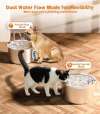 108oz/3.2L Stainless Steel Cat Water Fountain with Detachable Tank, Easy to Clean & Assemble, Pet Drinking Dispenser with Quiet Operation & LED Light, Gifts for Cats, Dogs and Small Pets