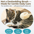 Wablade Cat Brush for Sensitive Cats & Kittens, Soft, 7.9", Made in Japan | Daily grooming & massage for routine care, gently lifts loose surface fur with natural sisal fibers (Not a Deshedding Tool)