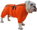 Lovelonglong Waterproof Dog Raincoat – 4-Leg Full Body Dog Rain Suit with Reflective Strips & Leash Opening, Outdoor Dog Jacket for Rainy Weather