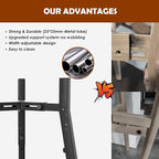 Dog Bowl Stand for Large Dogs, Adjustable Width & Height, Tall Elevated Dog Food Water, Bowl Not Included