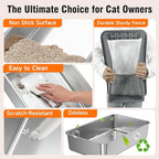 L2 Stainless Steel Litter Box (Dark Grey XL)