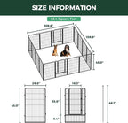 FXW Rollick Dog Playpen, Indoor, Yard & RV Camping, 45" H, 16 Panels | Easy setup, Heavy-duty, DIY layouts, for Large Dogs, Patented