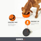Dog Bowl with Spill-Proof Travel Lid, Orange, 7-Cup Pet Travel Bowl | Orange 7-Cup Dog Bowl, Spill-Proof Travel Lid, BPA-Free, Rust-Proof, Shock-Resistant, Stackable and Dishwasher Safe