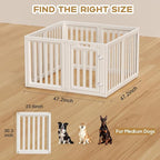 Dog Playpen, Clear Dog Pen, Dog Pen Indoor, Easy to Install and Remove Dog Play Pen, Puppy Playpen Suitable for Dogs, Cats,Dog Playpen Indoor (White, 30.3 inch Height, 8 Panels)