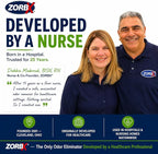 ZORBX Unscented Odor Eliminator Spray 64 Oz Refill, Hospital-Grade Formula | Permanent Odor Remover for Pet & Human Urine, Smoke & Strong Odors, Carpet, Upholstery, Mattress, Bathroom, Basement & More