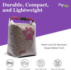 (re)zip Large Roll Top Pet Food Storage Bag 40-Cup, BPA-Free, Food-Grade, Pet-Safe, Freshness Seal for Camping, Travel & Daily Use, Machine Washable, Magenta
