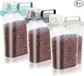 LEAWALK 5Lbs Airtight Cat Dog Food Storage Container with Upgraded Large Nozzle BPA-Free, Pet Food Storage Containers for Rice, Grain, Pet Food, Flour, Dog Treat Storage 3pack