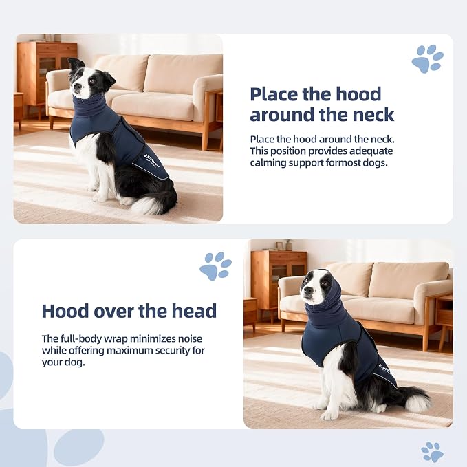 Dog Anxiety Vest–Dog Calming Shirt for Noise,Separation,Bule,3XL(66-88lbs) | Soothe your pet,Reduce anxiety,Keep things calm