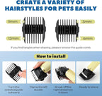 Pet Grooming Clippers 280W for Thick Heavy Coats, 2000-6000rpm Stepless Speed Control & 10ft Power Cord, Low Noise< 50db, Dog Trimmer Kit with Extra Detachable Blade (280W)