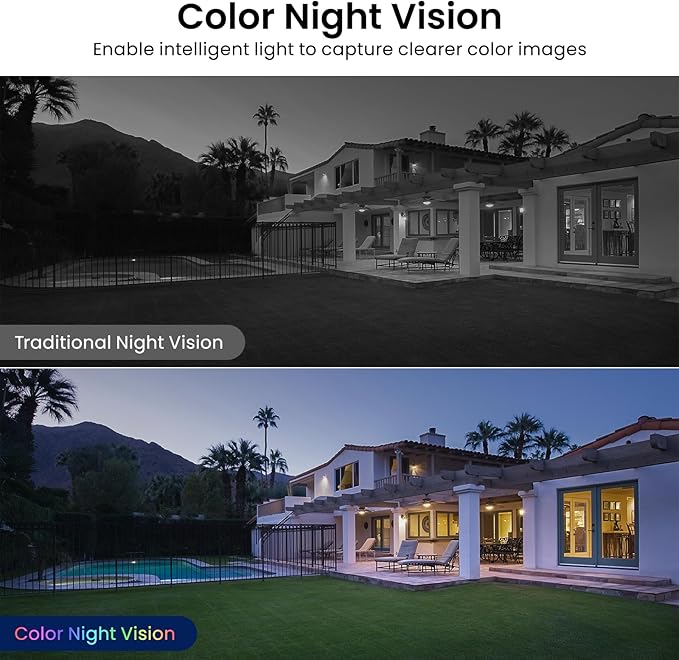 AOQEE 2K Security Camera for Indoor/Outdoor, Color Nigth Vision, C1 3Pack | Plug-in Cameras for Home Security with Siren, AI Detection, Instant Motion Alert, White Light, 24/7 TF Card & Cloud Recording