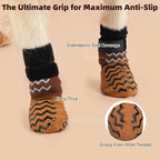 Dog Socks Shoes for Hot Pavement to Prevent Licking Paws, Summer Anti Slip Pet Booties with Grip Traction Control for Hardwood Floors, Grippy Boots & Paw Protectors for Small Medium Large Senior Dogs