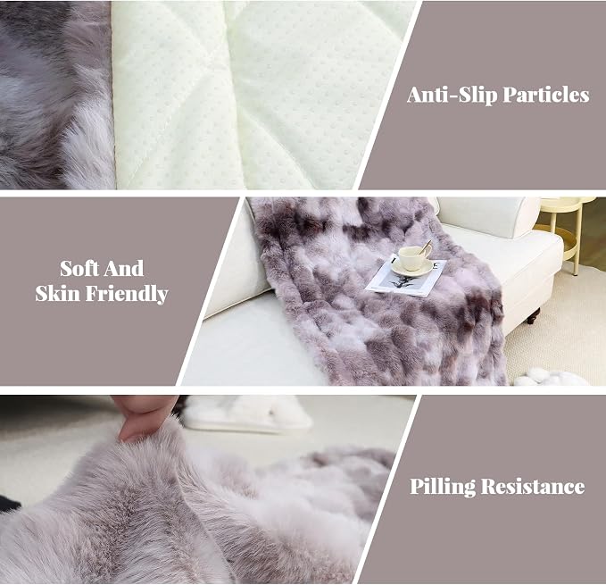 Sofa Covers Washable, Non Slip Couch Covers for Dogs Soft Thick Fuzzy Cover Mat for Leather Sofa and Couch, Pet Friendly Plush Sofa Slipcover for Dog Cat Pet Furniture Loveseat Protector, 27.6"x59.1"