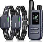 Shock Collar for 2 Dogs - 4200FT Dog Training Collar with Remote IPX7 Waterproof Electric Collar with 4 Training Modes, Security Lock E-Collar for Large Medium Small Breeds(Navy Blue)