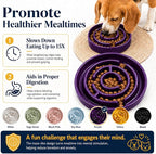 Ceramic Slow Feeder Dog Bowl, 1.5 Cup Puzzle Dish for Small Medium Dogs | Glazed ceramic maze bowl with 1.5-cup capacity for dry or wet food, sized for small and medium dogs